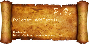 Polczer Vászoly névjegykártya